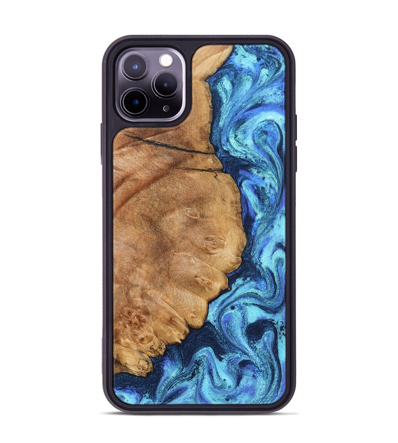 iPhone 11 Pro Max Wood Phone Case - Jax (Blue, 825353)
