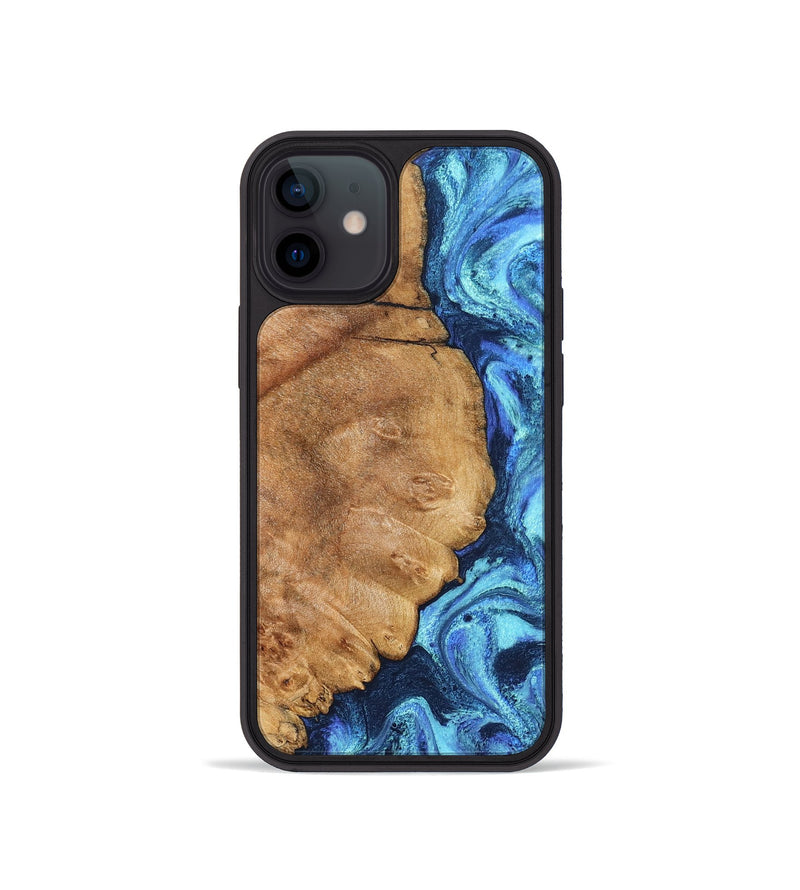 iPhone 12 mini Wood Phone Case - Jax (Blue, 825353)