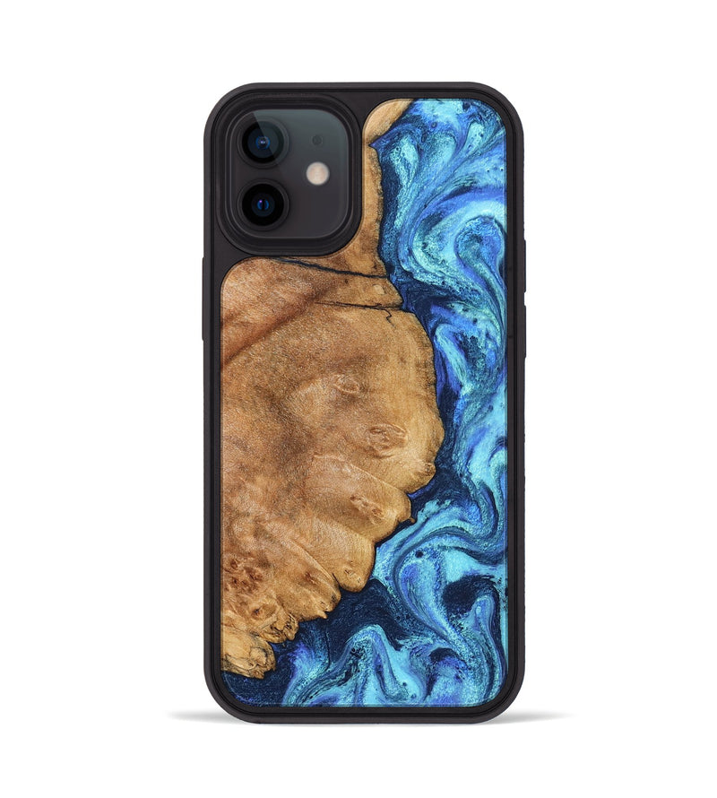 iPhone 12 Wood Phone Case - Jax (Blue, 825353)