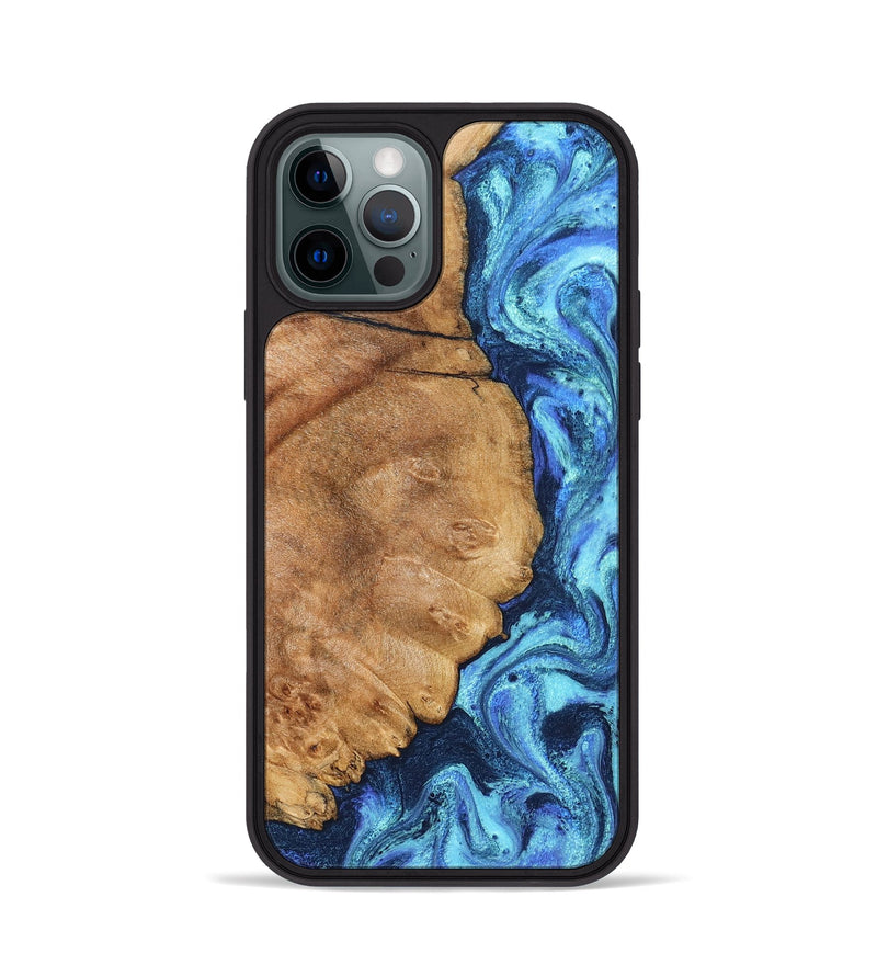 iPhone 12 Pro Wood Phone Case - Jax (Blue, 825353)