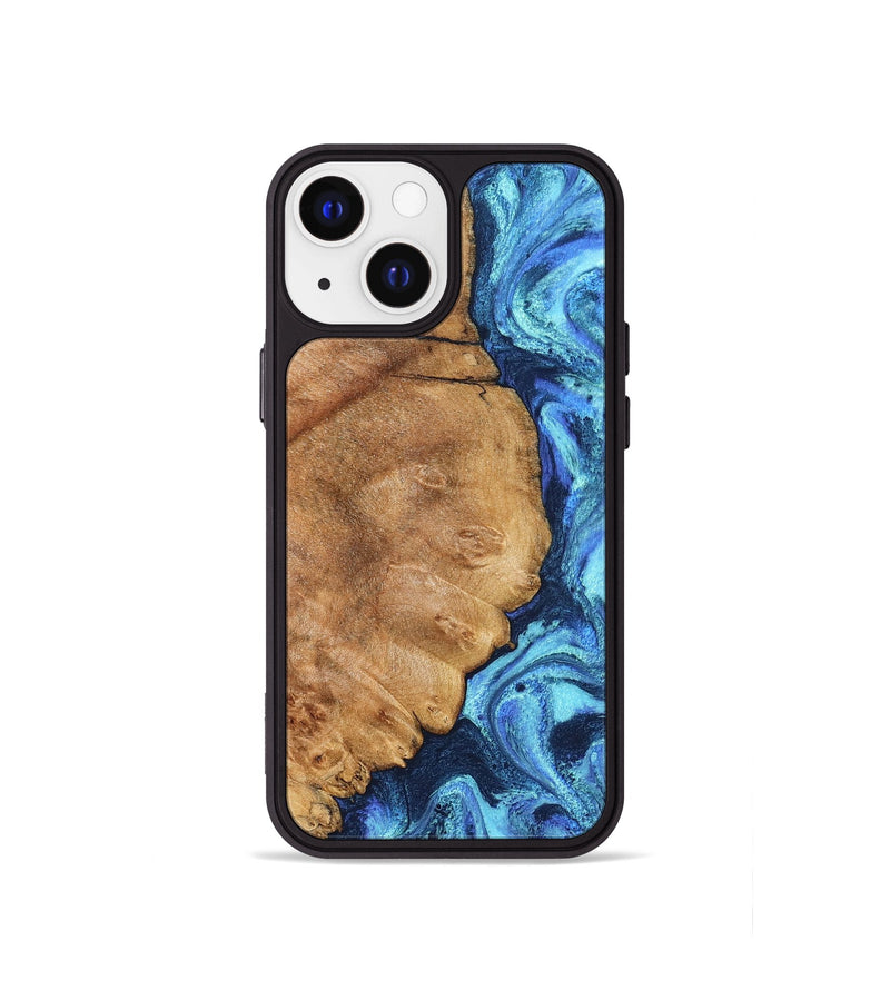 iPhone 13 mini Wood Phone Case - Jax (Blue, 825353)
