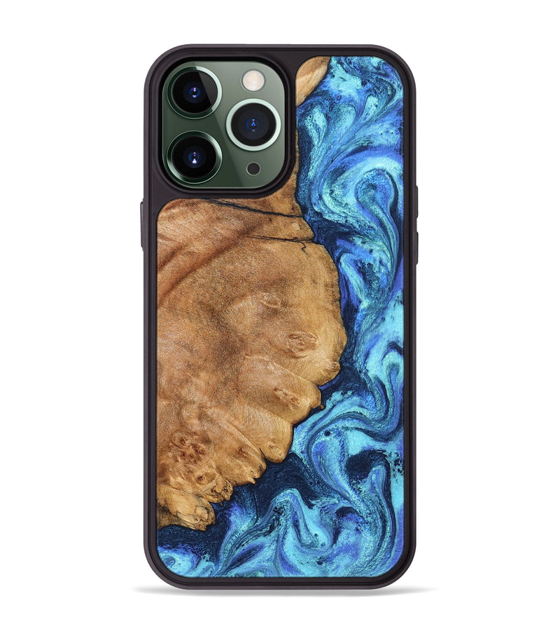 iPhone 13 Pro Max Wood Phone Case - Jax (Blue, 825353)
