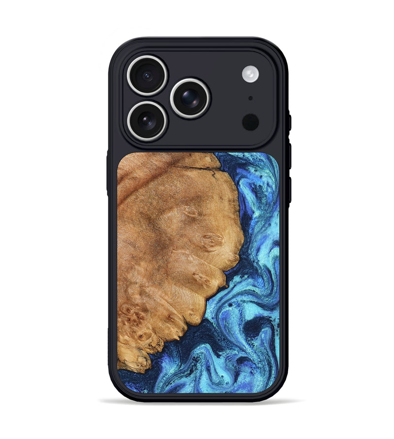 iPhone 17 Pro Wood Phone Case - Jax (Blue, 825353)