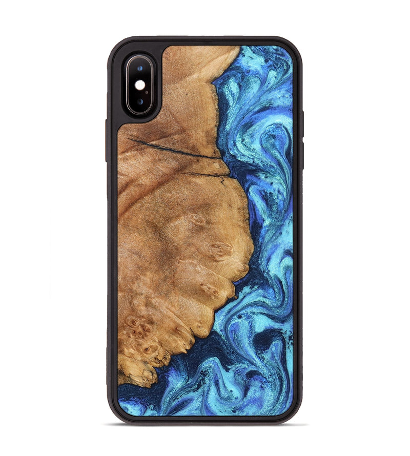iPhone Xs Max Wood Phone Case - Jax (Blue, 825353)