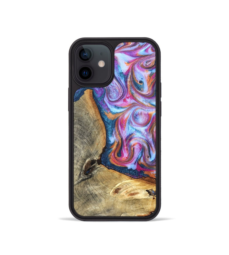 iPhone 12 mini Wood Phone Case - Gustave (Blue, 825355)