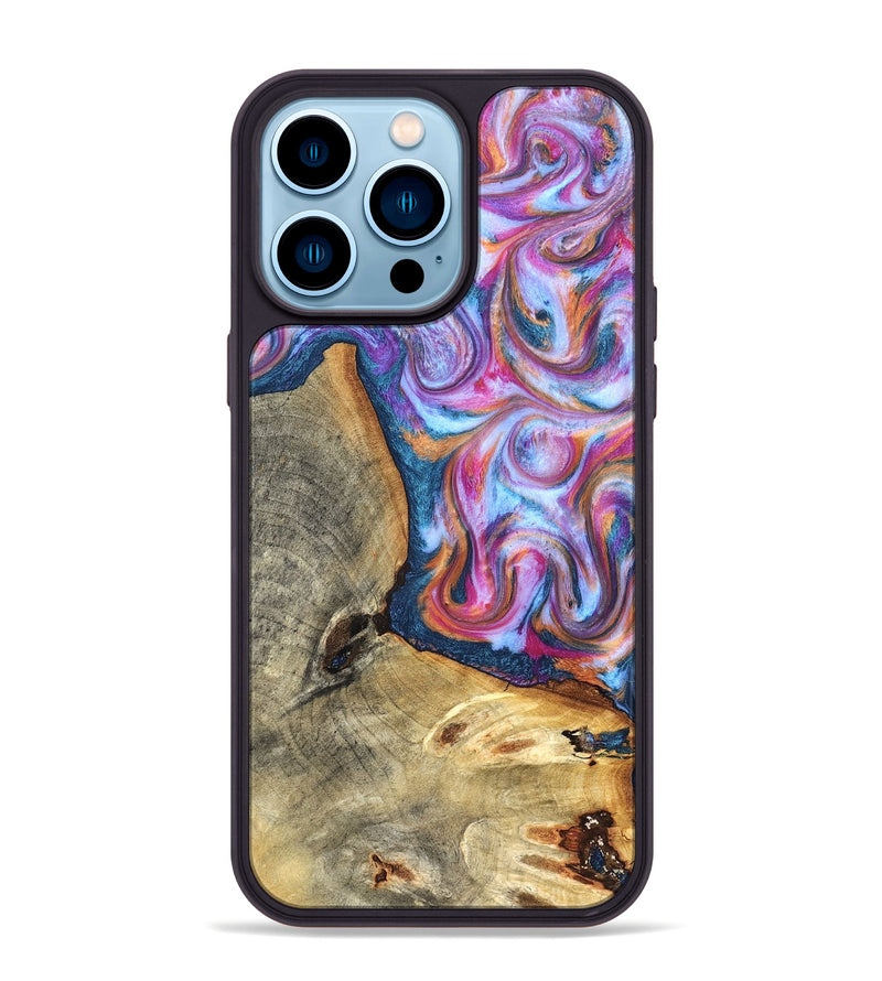 iPhone 14 Pro Max Wood Phone Case - Gustave (Blue, 825355)
