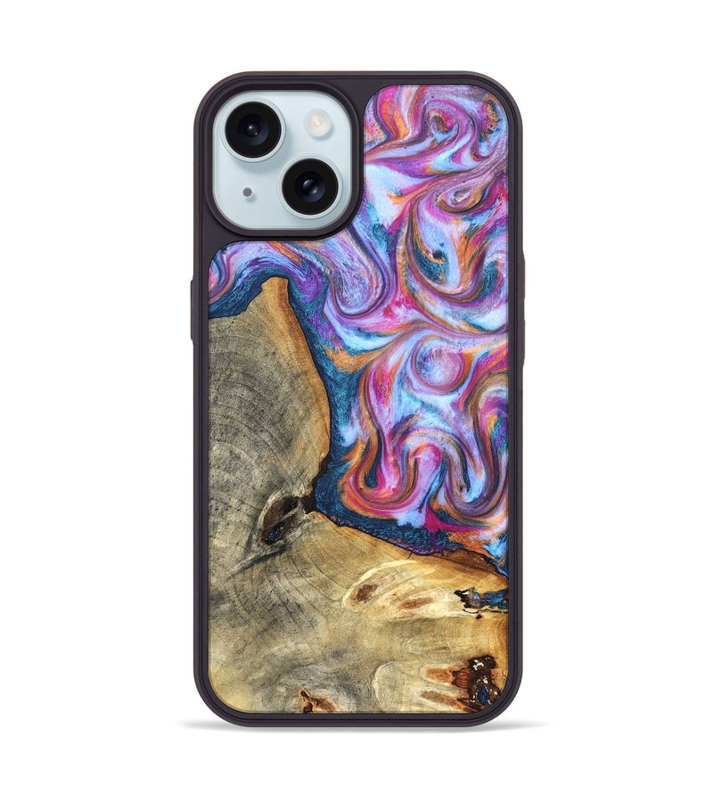 iPhone 15 Wood Phone Case - Gustave (Blue, 825355)