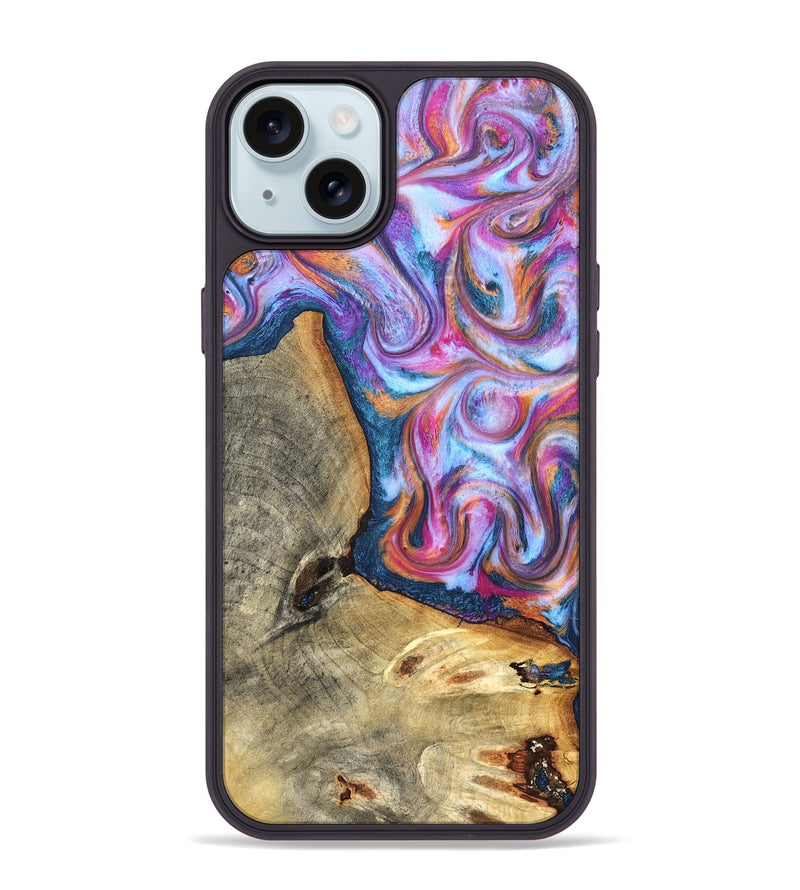 iPhone 15 Plus Wood Phone Case - Gustave (Blue, 825355)