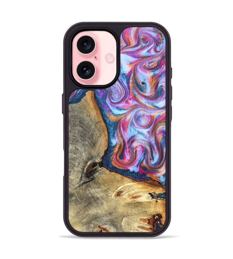 iPhone 16 Wood Phone Case - Gustave (Blue, 825355)