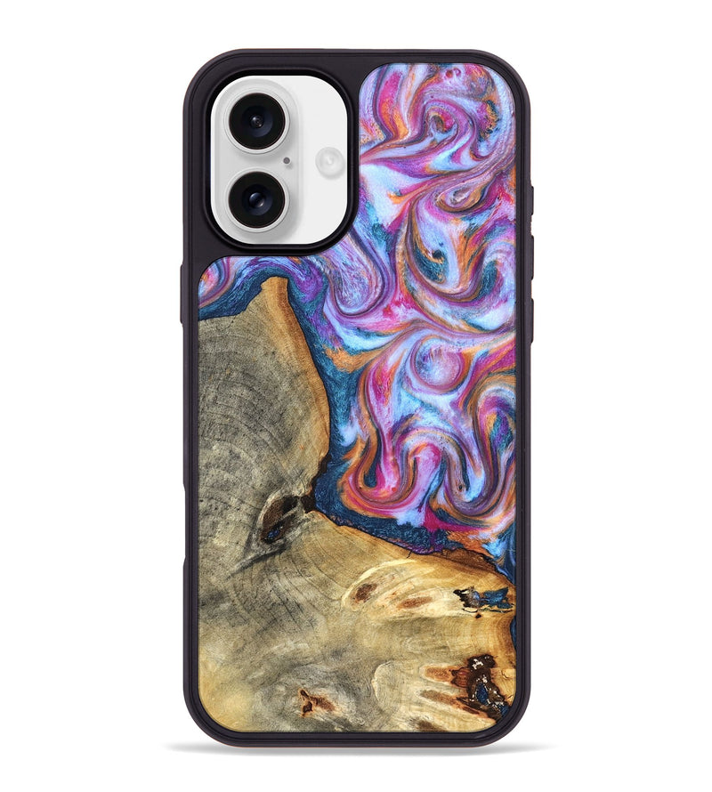 iPhone 16 Plus Wood Phone Case - Gustave (Blue, 825355)