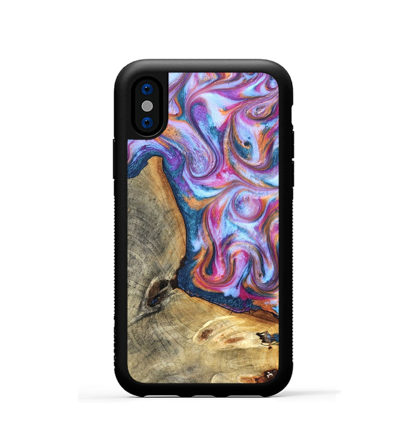 iPhone Xs Wood Phone Case - Gustave (Blue, 825355)
