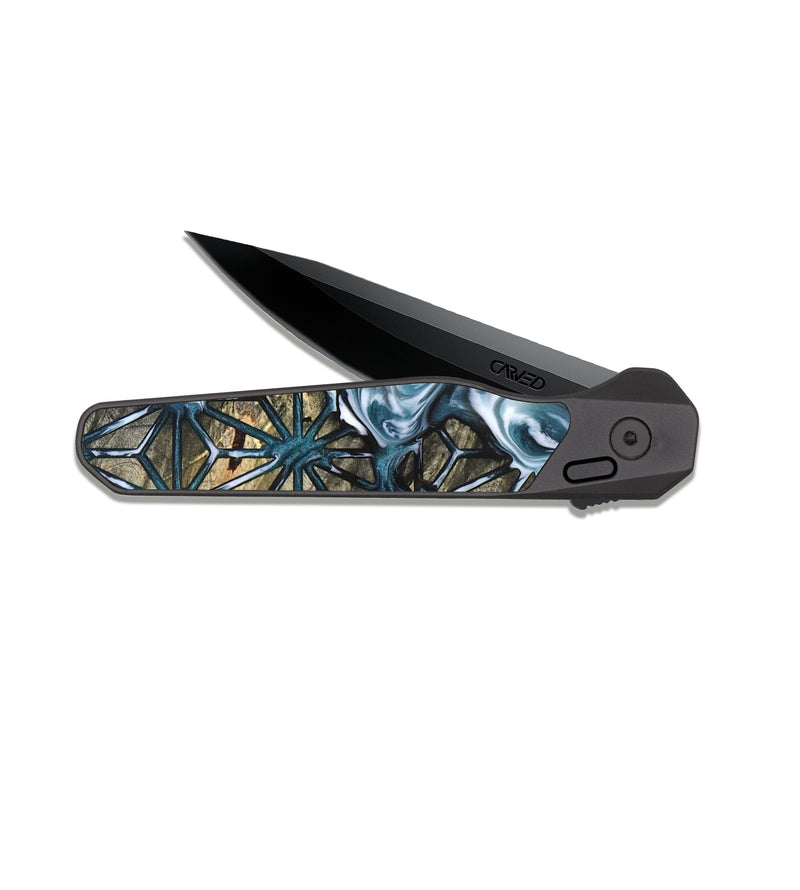 EDC Dark Slate Wood Pocket Knife - Mikael (Pattern, 825356)
