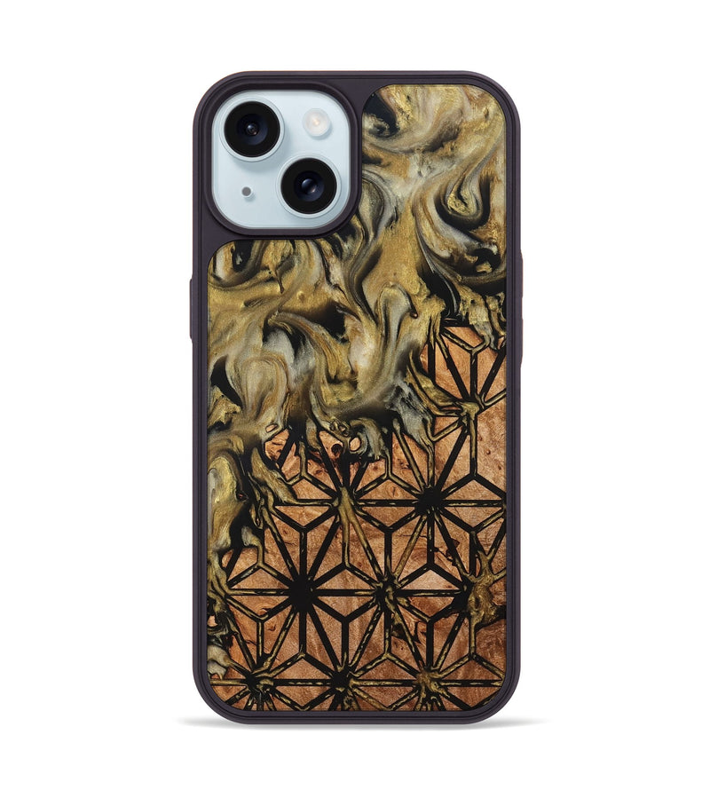 iPhone 15 Wood Phone Case - Rusty (Pattern, 825357)