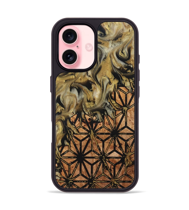 iPhone 16 Wood Phone Case - Rusty (Pattern, 825357)