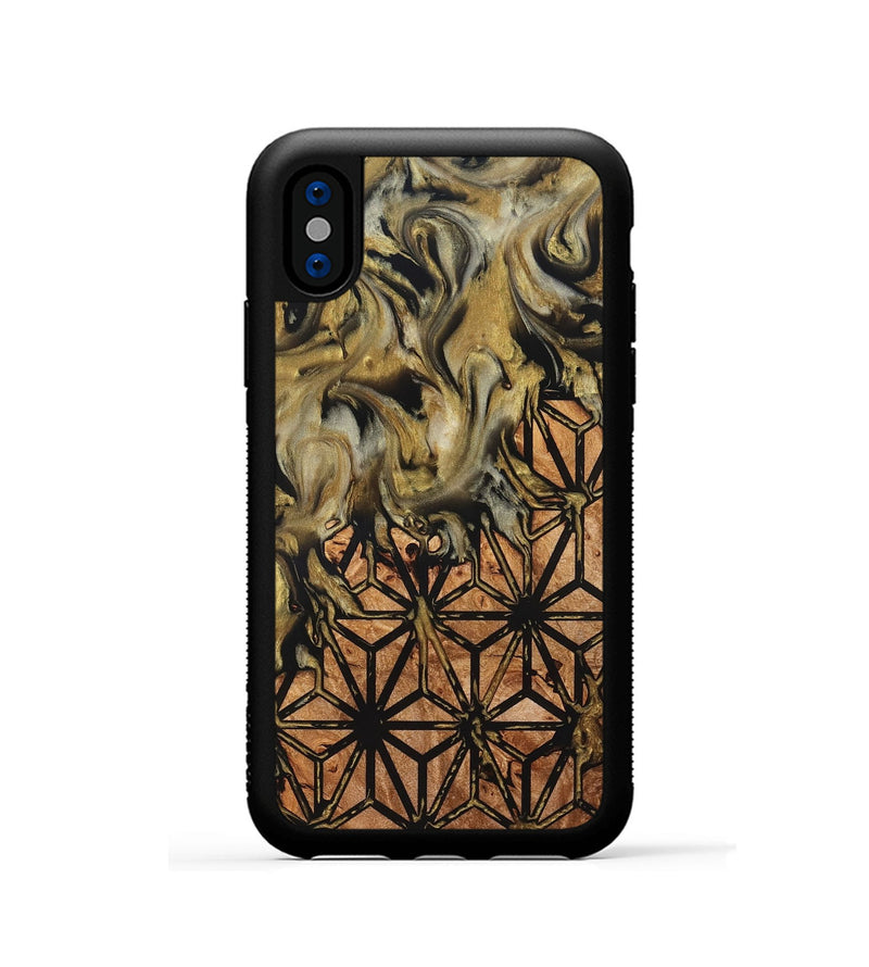 iPhone Xs Wood Phone Case - Rusty (Pattern, 825357)