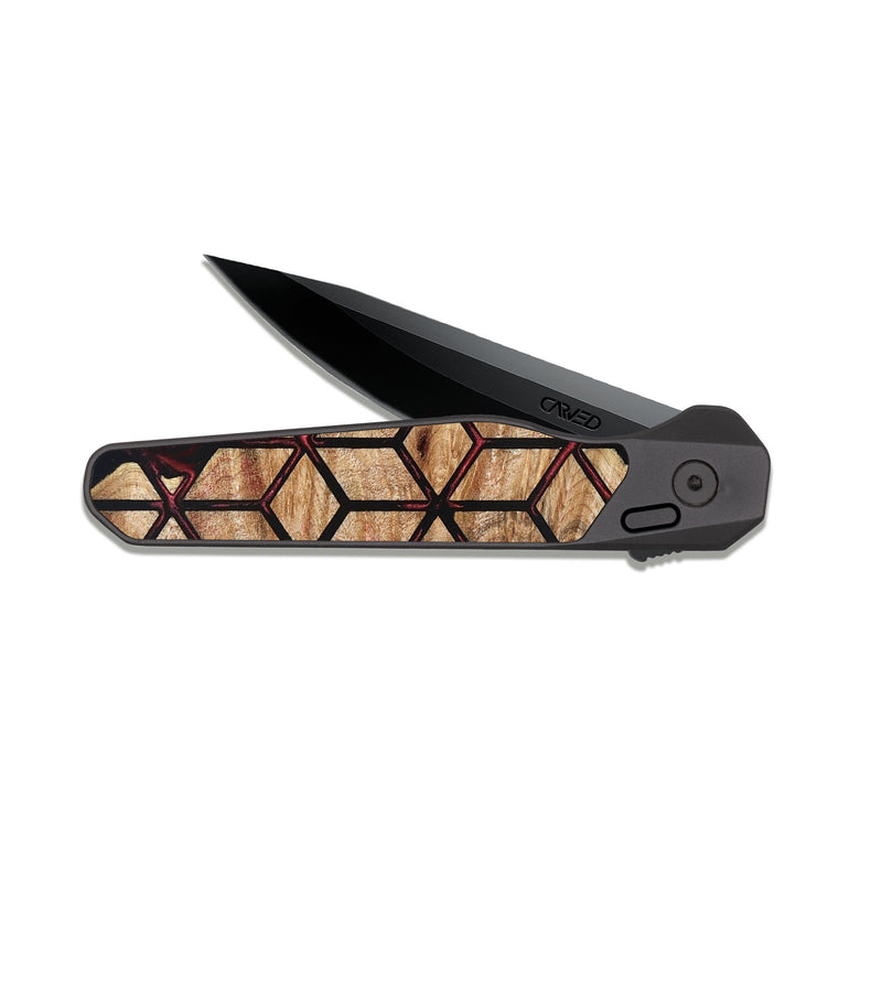 EDC Dark Slate Wood Pocket Knife - Kaycee (Pattern, 825360)