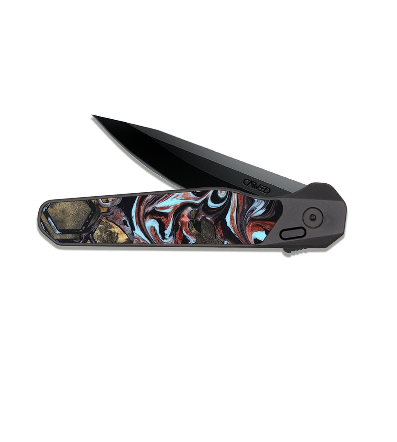 EDC Dark Slate Wood Pocket Knife - Katelyn (Pattern, 825362)