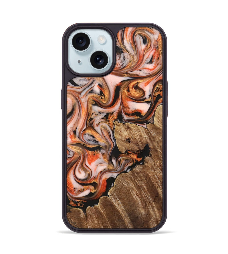 iPhone 15 Wood Phone Case - Averi (Red, 825366)