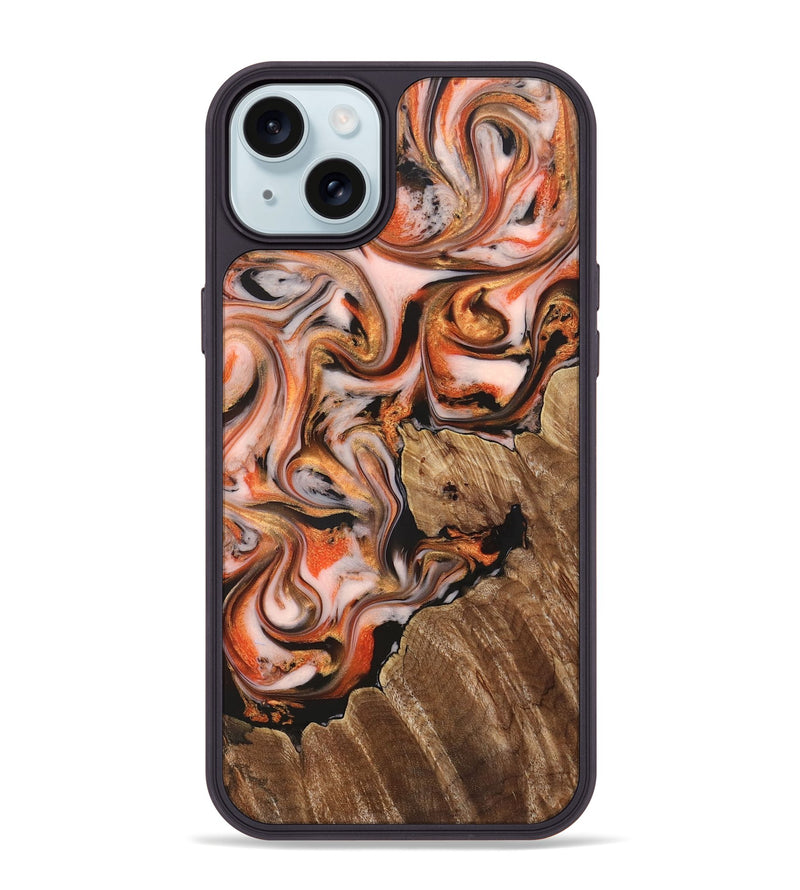 iPhone 15 Plus Wood Phone Case - Averi (Red, 825366)