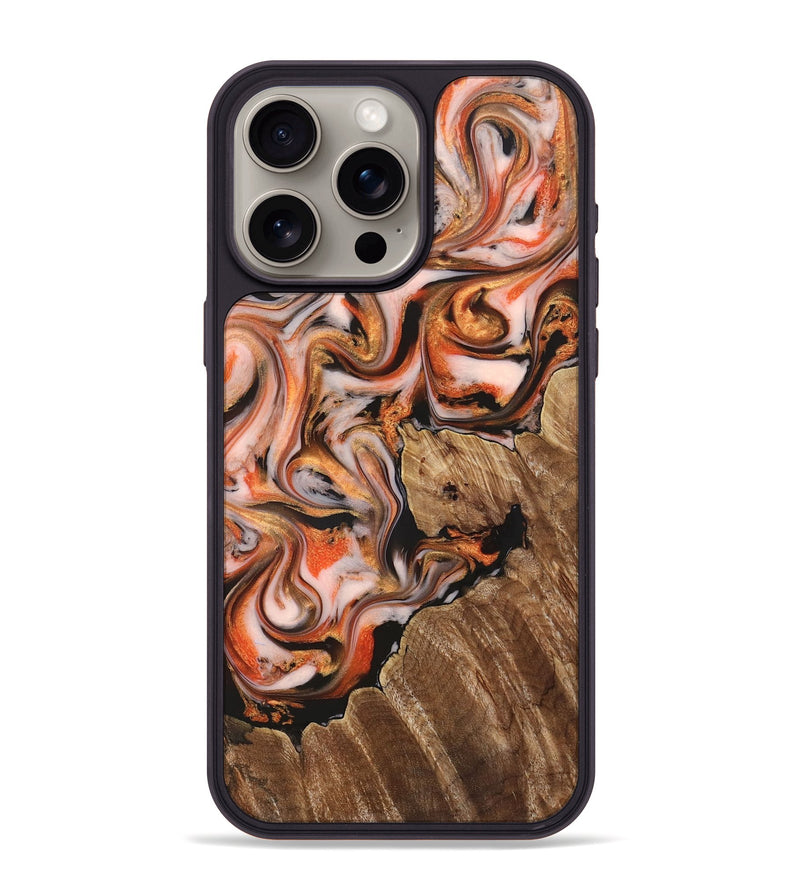 iPhone 15 Pro Max Wood Phone Case - Averi (Red, 825366)