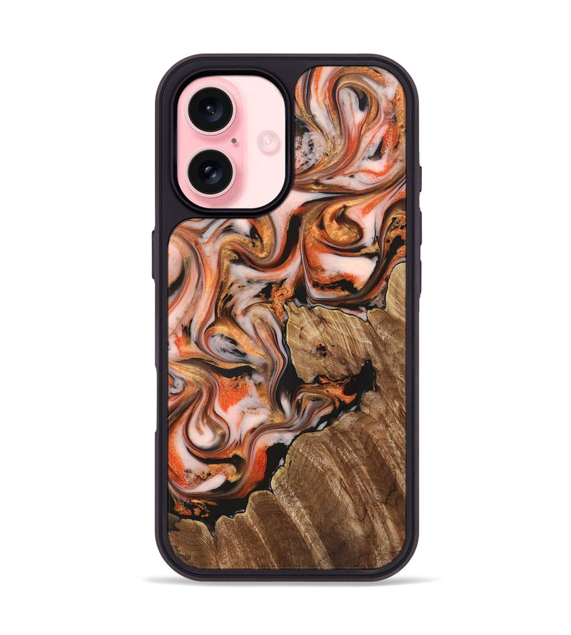 iPhone 16 Wood Phone Case - Averi (Red, 825366)