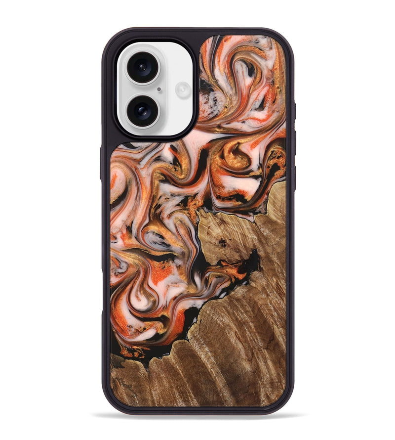iPhone 16 Plus Wood Phone Case - Averi (Red, 825366)