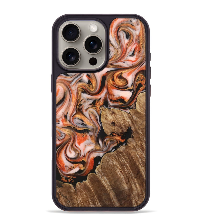 iPhone 16 Pro Max Wood Phone Case - Averi (Red, 825366)
