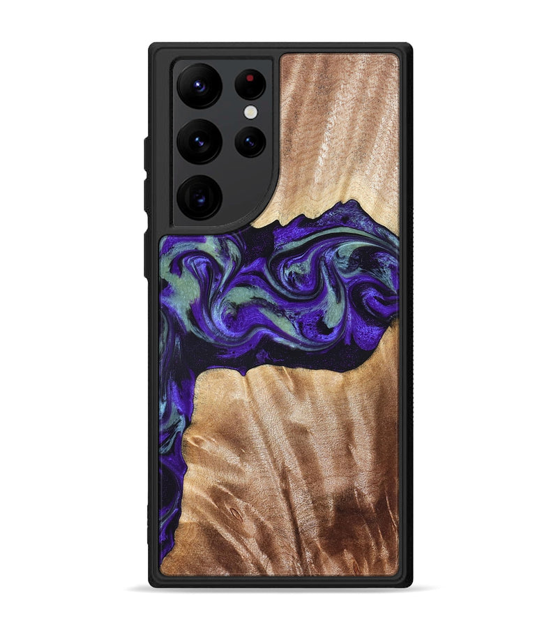 Galaxy S22 Ultra Wood Phone Case - Anika (Purple, 825368)