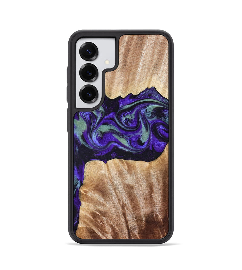 Galaxy S25 Wood Phone Case - Anika (Purple, 825368)