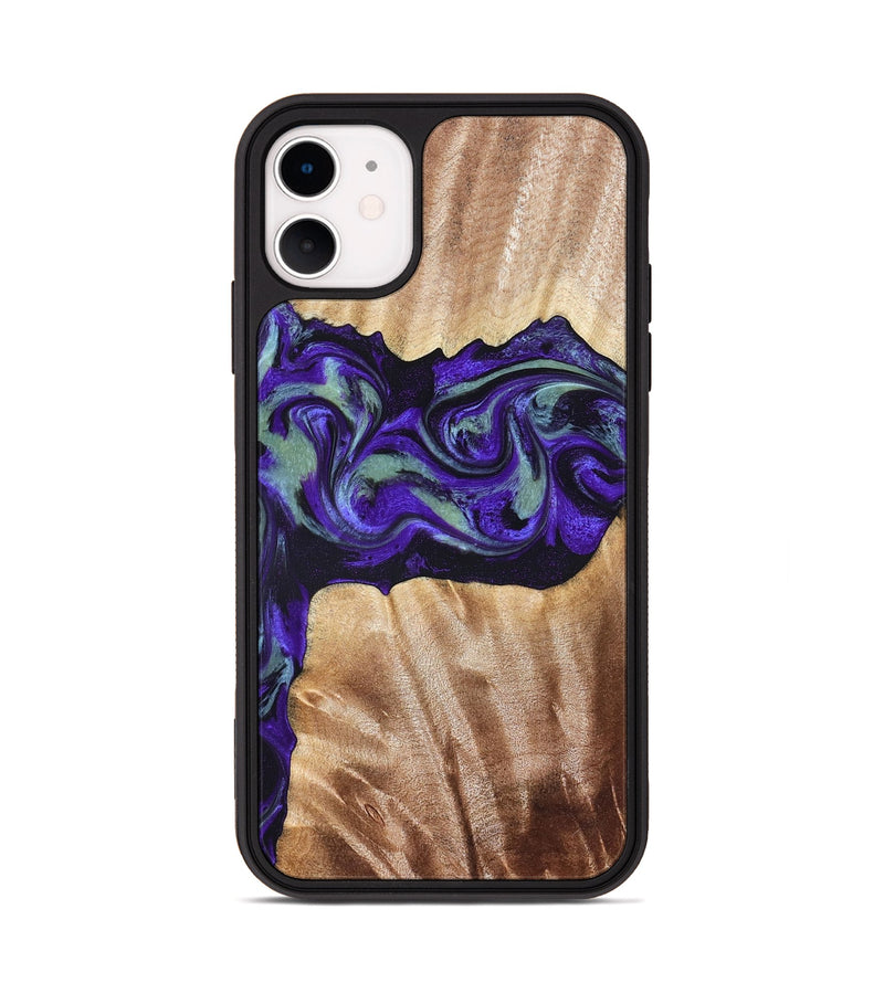 iPhone 11 Wood Phone Case - Anika (Purple, 825368)