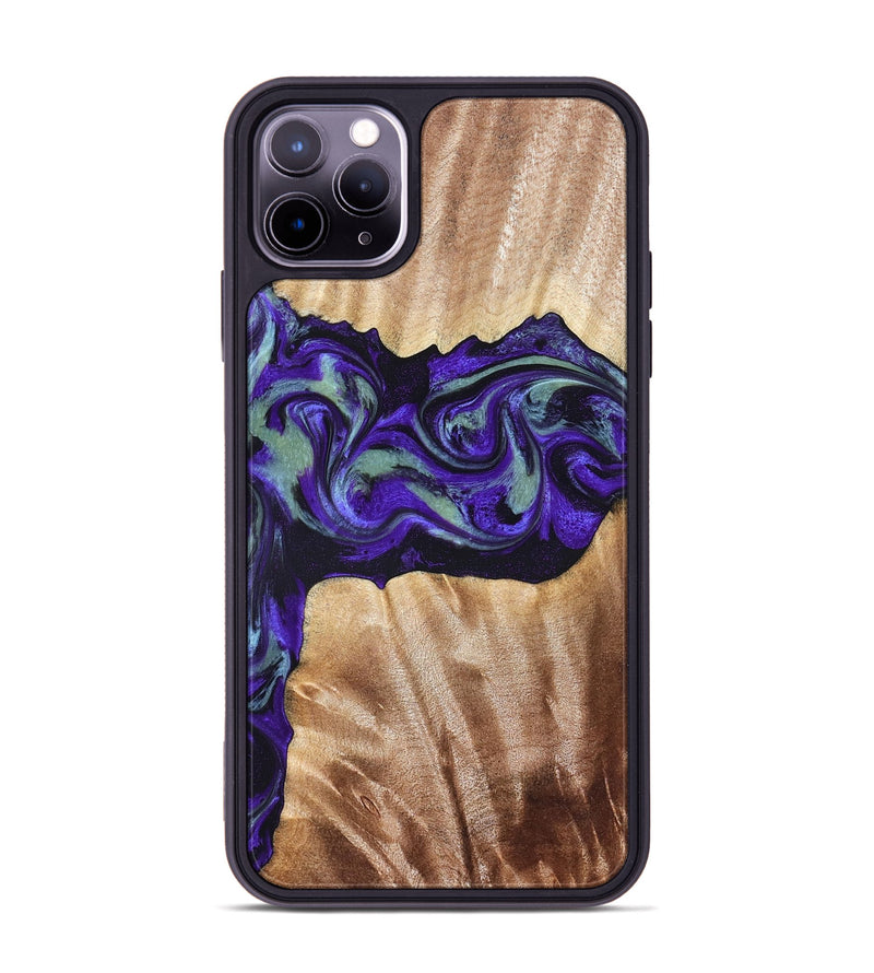 iPhone 11 Pro Max Wood Phone Case - Anika (Purple, 825368)