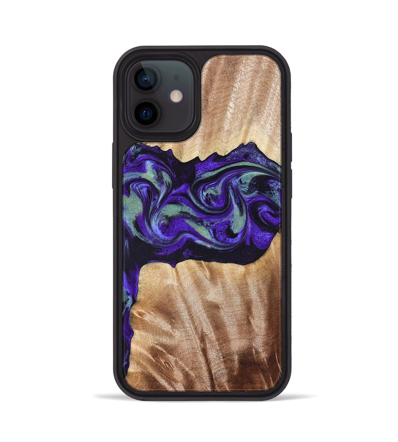 iPhone 12 Wood Phone Case - Anika (Purple, 825368)