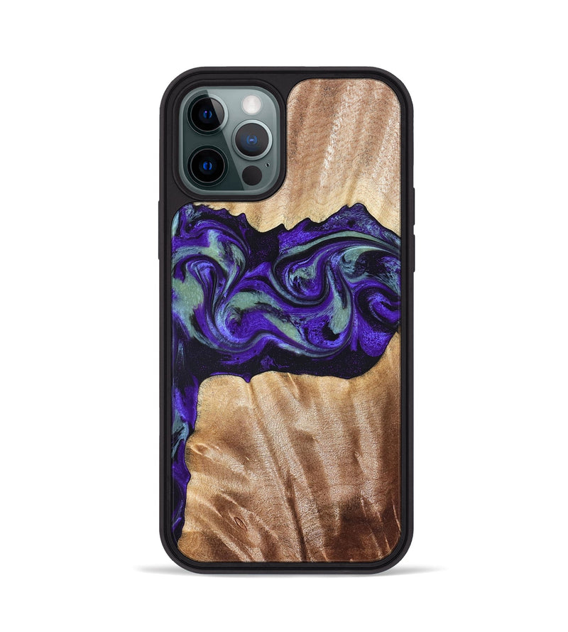 iPhone 12 Pro Wood Phone Case - Anika (Purple, 825368)