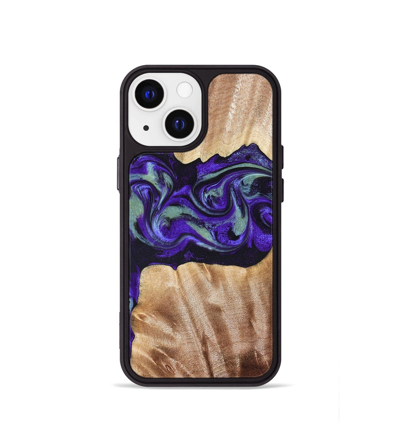 iPhone 13 mini Wood Phone Case - Anika (Purple, 825368)