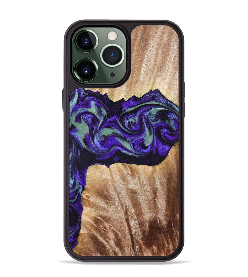 iPhone 13 Pro Max Wood Phone Case - Anika (Purple, 825368)