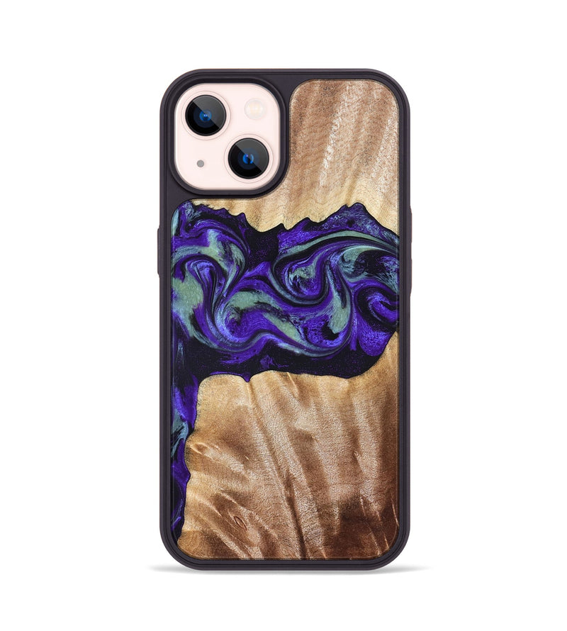 iPhone 14 Wood Phone Case - Anika (Purple, 825368)