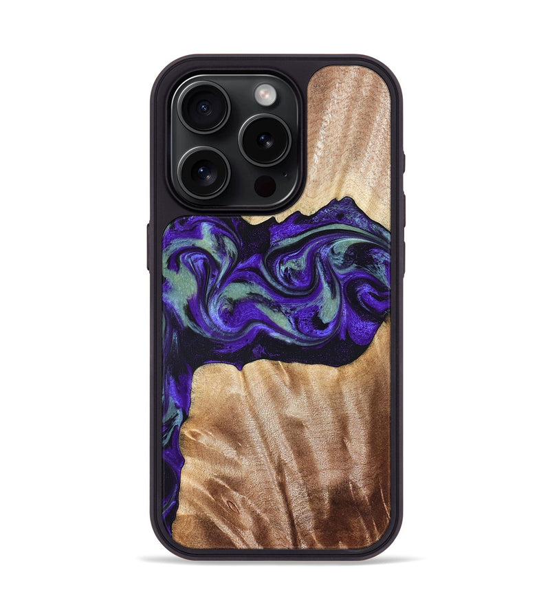 iPhone 15 Pro Wood Phone Case - Anika (Purple, 825368)