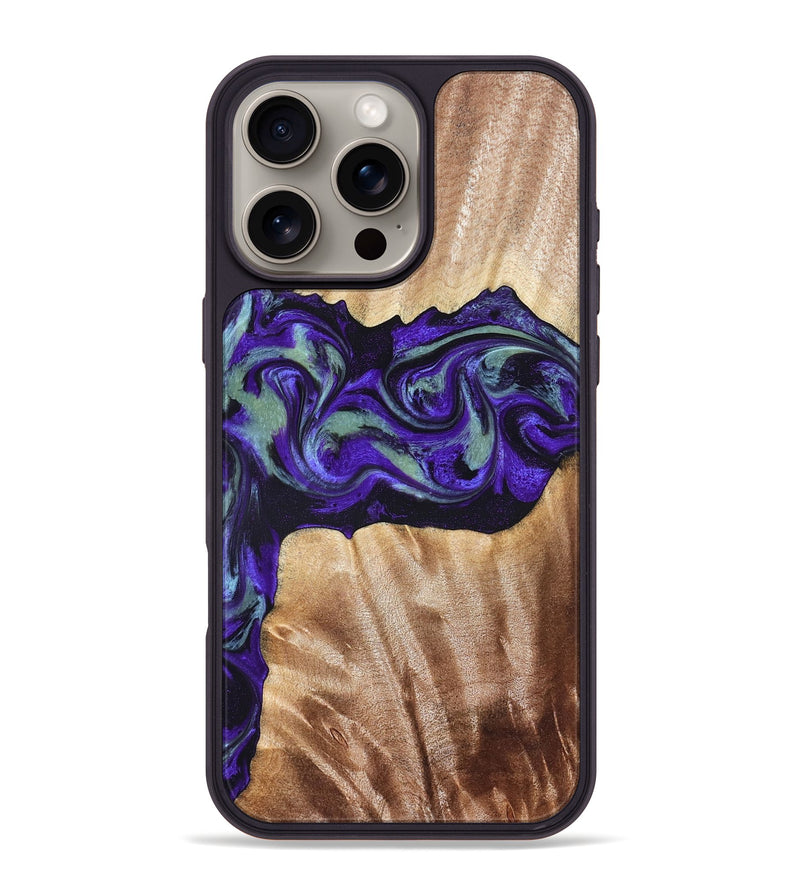 iPhone 16 Pro Max Wood Phone Case - Anika (Purple, 825368)