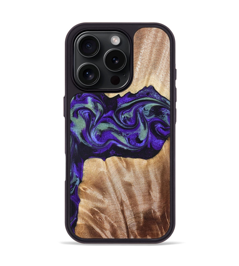iPhone 16 Pro Wood Phone Case - Anika (Purple, 825368)