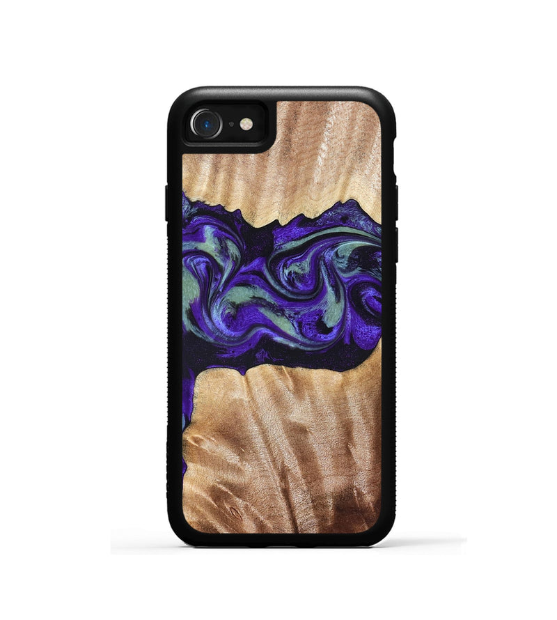 iPhone SE Wood Phone Case - Anika (Purple, 825368)
