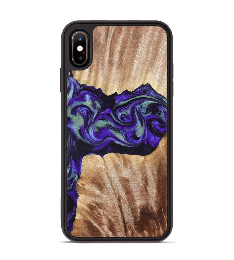 iPhone Xs Max Wood Phone Case - Anika (Purple, 825368)