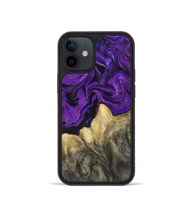 iPhone 12 mini Wood Phone Case - Johana (Purple, 825369)