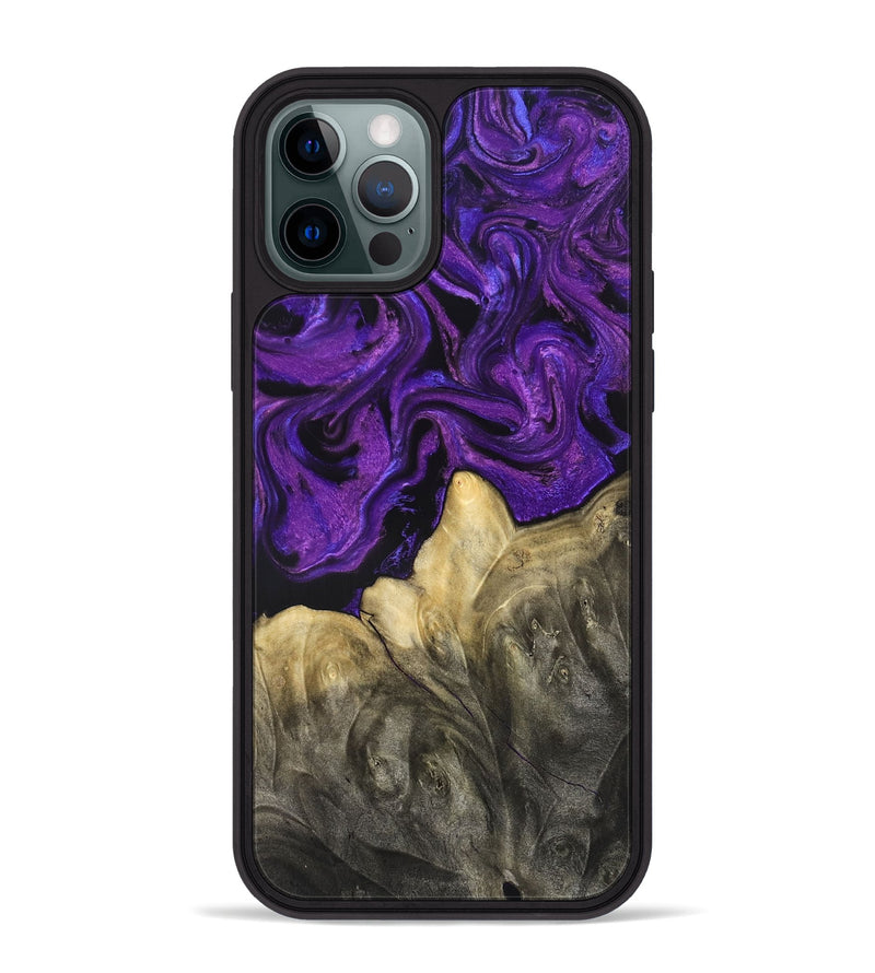 iPhone 12 Pro Max Wood Phone Case - Johana (Purple, 825369)