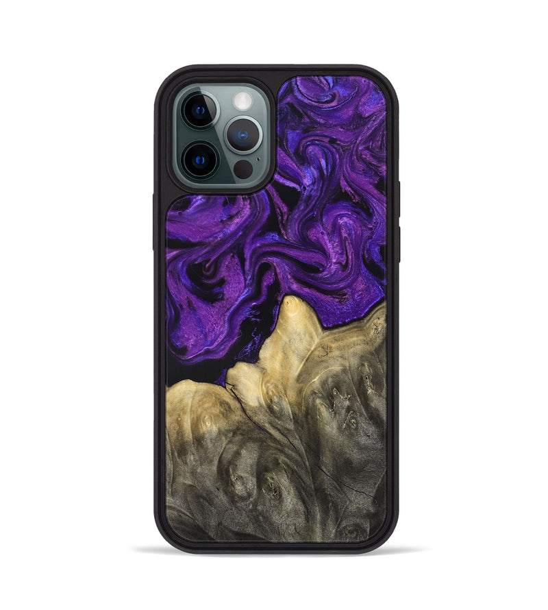 iPhone 12 Pro Wood Phone Case - Johana (Purple, 825369)