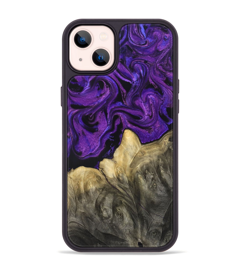iPhone 14 Plus Wood Phone Case - Johana (Purple, 825369)