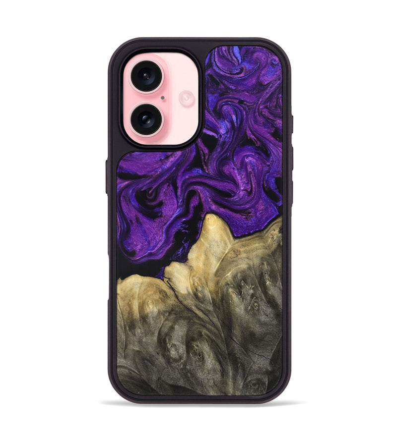 iPhone 16 Wood Phone Case - Johana (Purple, 825369)