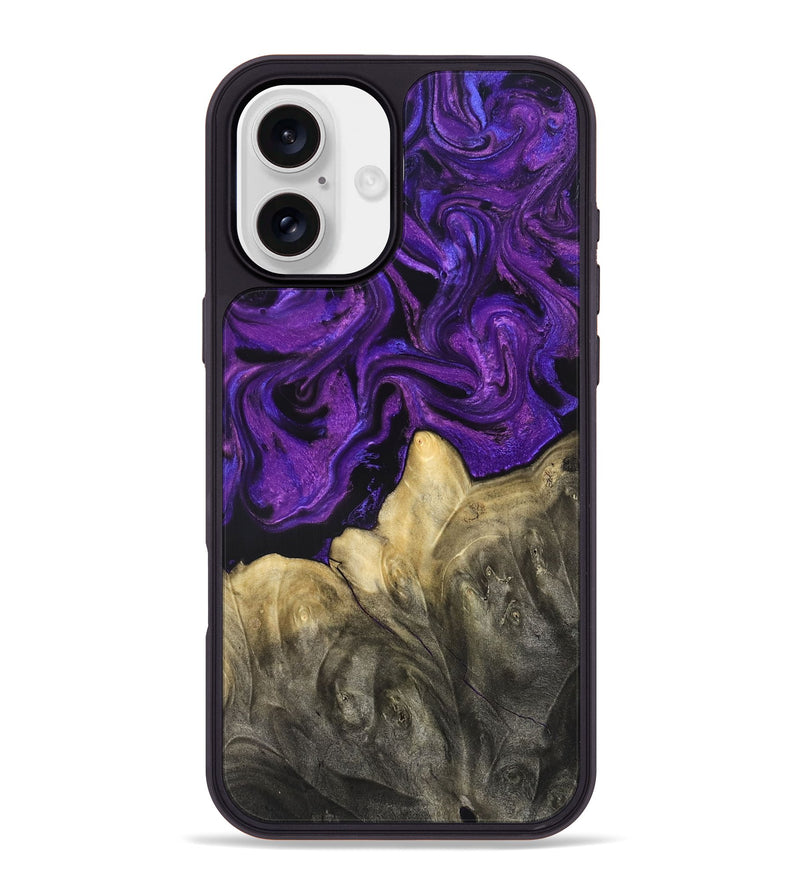 iPhone 16 Plus Wood Phone Case - Johana (Purple, 825369)
