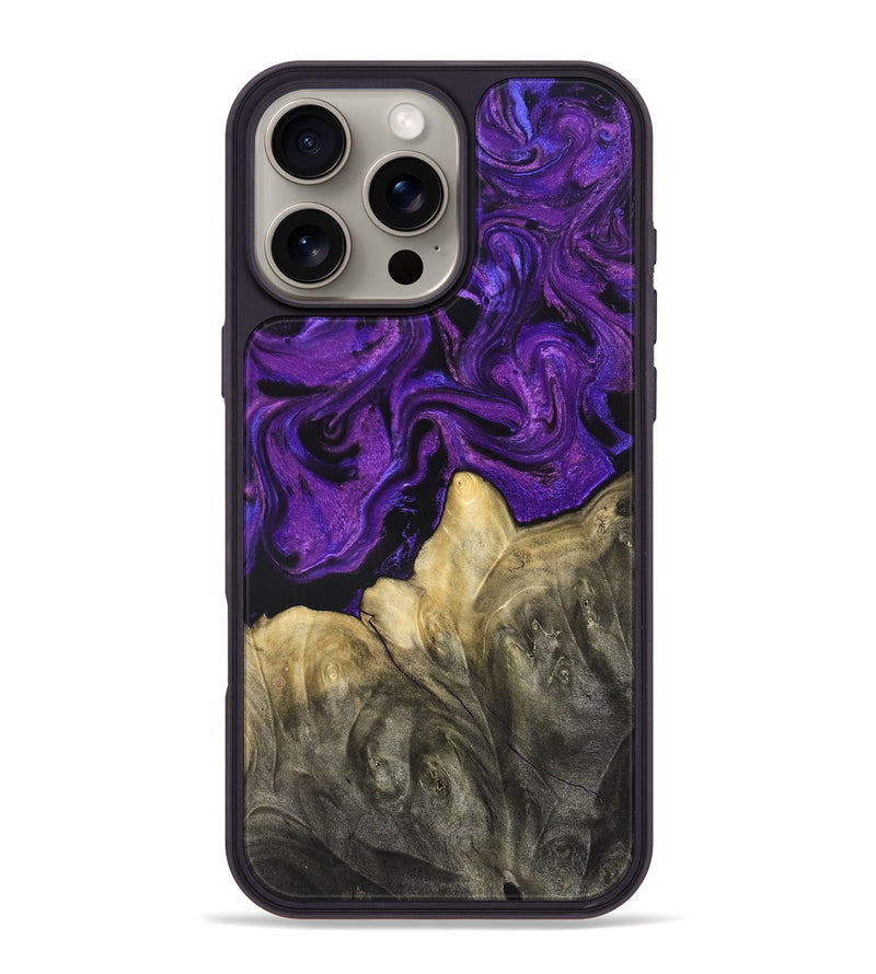 iPhone 16 Pro Max Wood Phone Case - Johana (Purple, 825369)