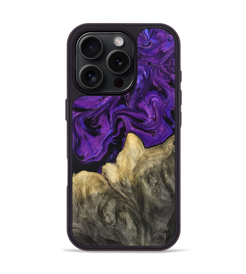 iPhone 16 Pro Wood Phone Case - Johana (Purple, 825369)