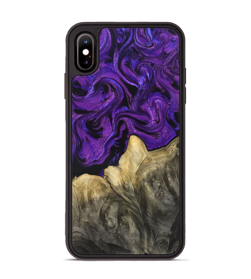 iPhone Xs Max Wood Phone Case - Johana (Purple, 825369)